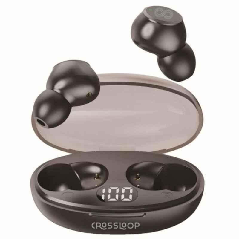 Crossloop Krysta Podz TWS ABS Black Earbuds with Mic, CSLGEN621-BK