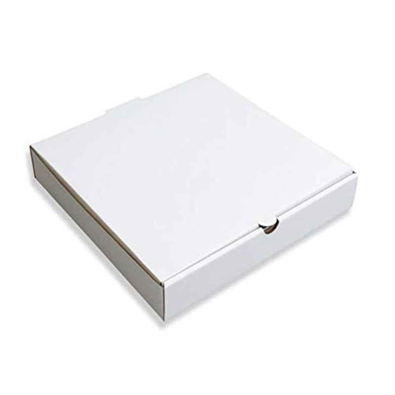 MM WILL CARE 20x10x10cm 3 Ply White Pizza Box, KC-C2QW-Q8WQ, (Pack of 10)