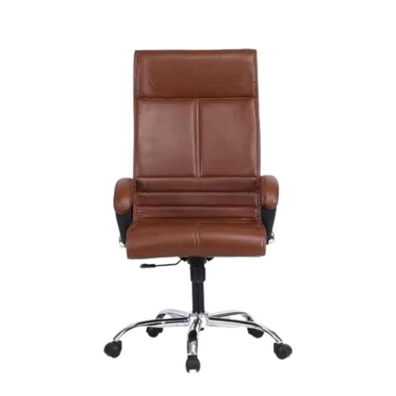 YTT Polypropylene Dark Brown Height Adjustable High Back DIY Office Chair