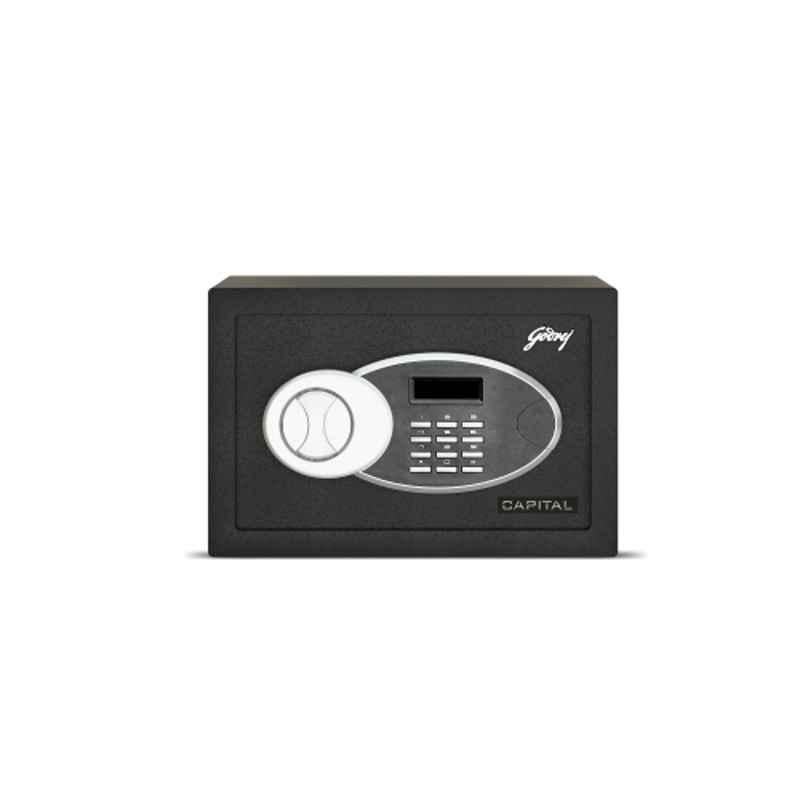 Godrej Capital 8L Hotel Digital Safe Locker with Low Battery Indicator, Master Password & Mechanical Override Key (Tijori)