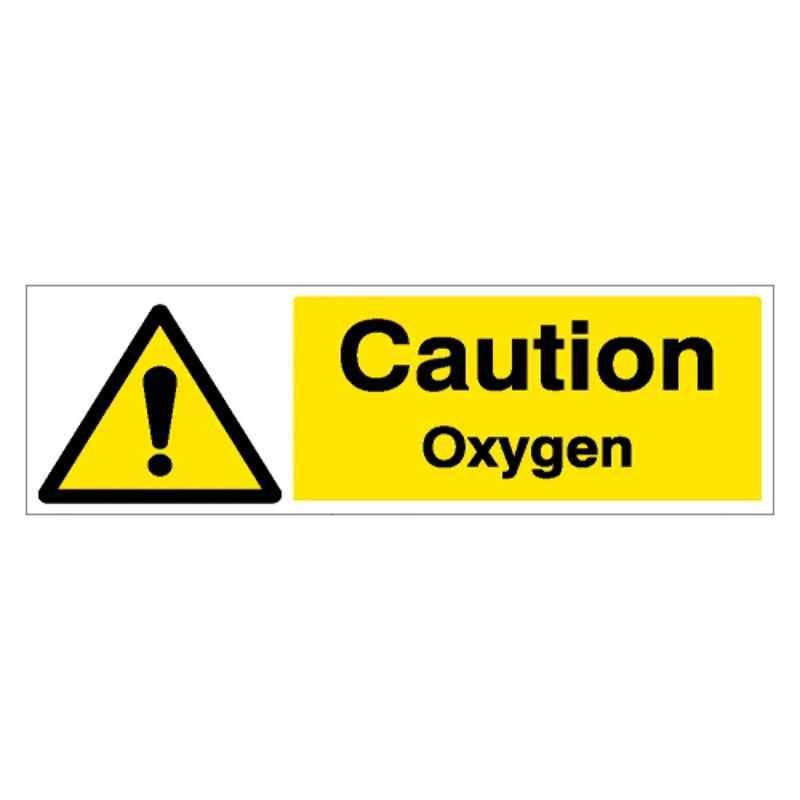 SUNSIGNS 450x150mm Vinyl & Sun Board Caution Oxygen Signage, SN0098VNLM1HPIAAL