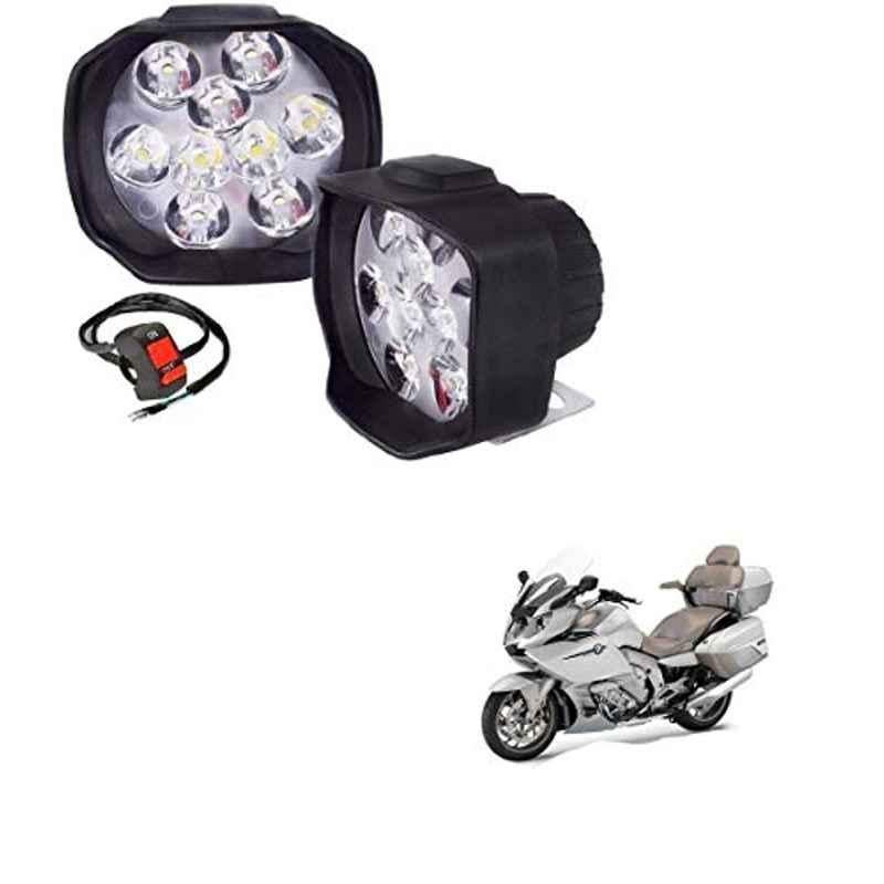 Kozdiko 2 Pcs Sheen 15W 9 LED 6000k Transformer Bumble Bee Style LED Fog Light Set for BMW K 1600, koz_81303