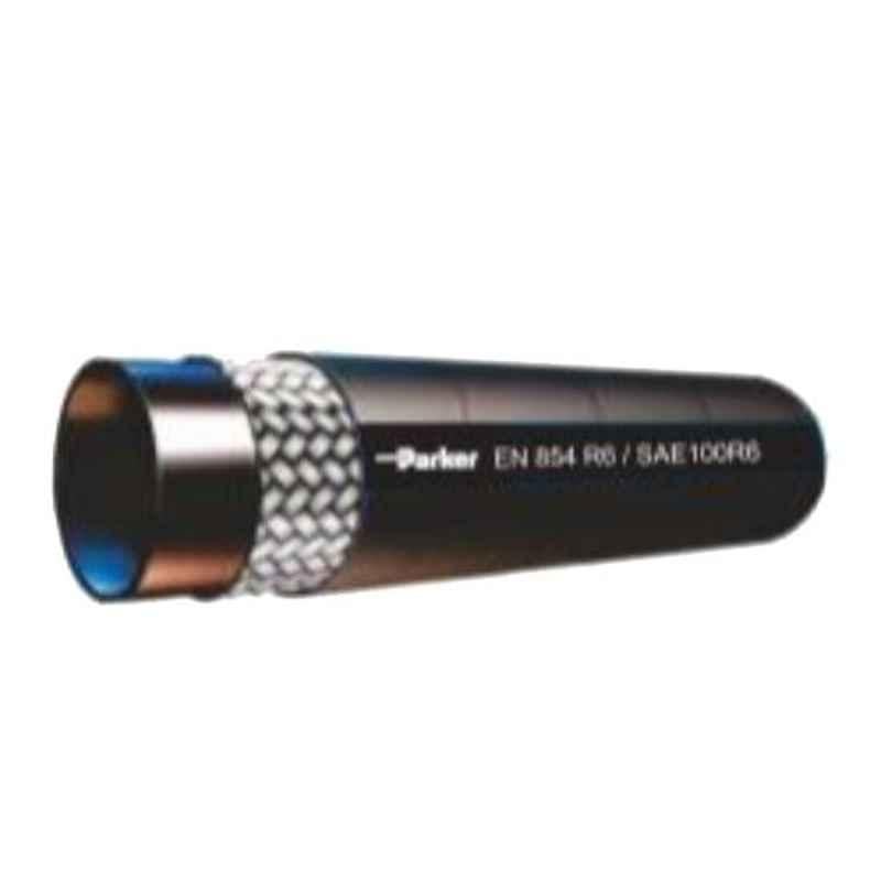 Parker 854EN100-R6 1/4 inch 1m Synthetic Rubber Braided Hydraulic Hose, SAE100R6PM-4PM