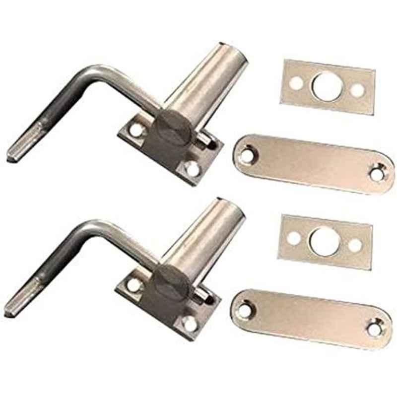 Smart Shophar 2 inch Brass Silver Heavy Cam Bolt, SHA10CB-CAM-NS02-S1 (Pack of 2)