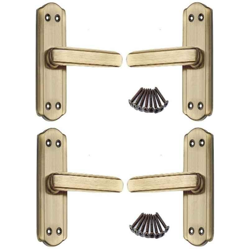 Onmax 5 inch Steel Brass Finish Bathroom Door Handle with Screw, S701BABW (Pack of 2)