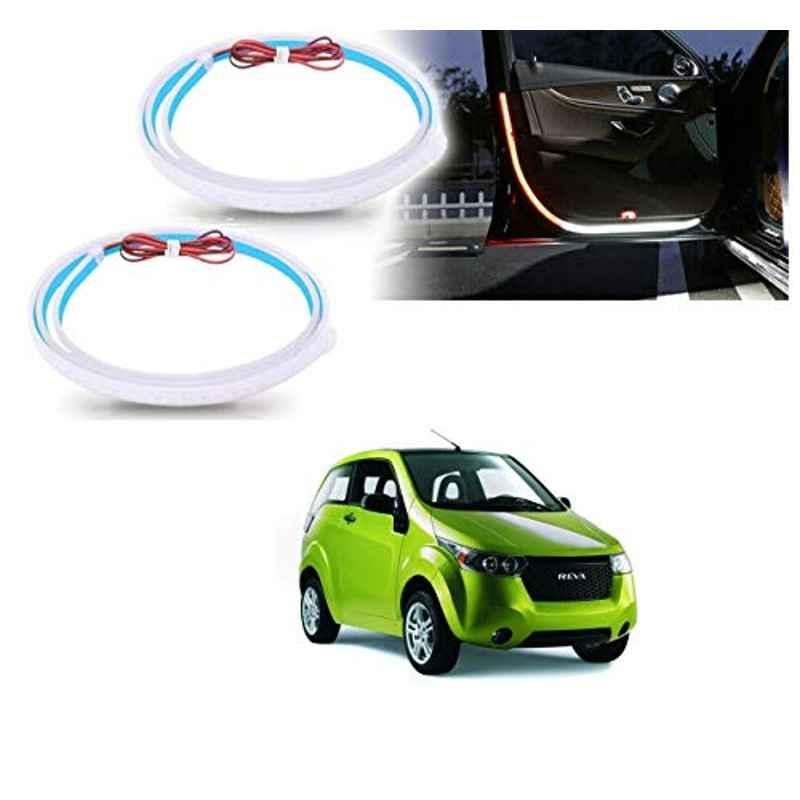 Kozdiko 2 Pcs 120cm Car Door Opening Warning LED Strips Safety Light Set for Mahindra Reva