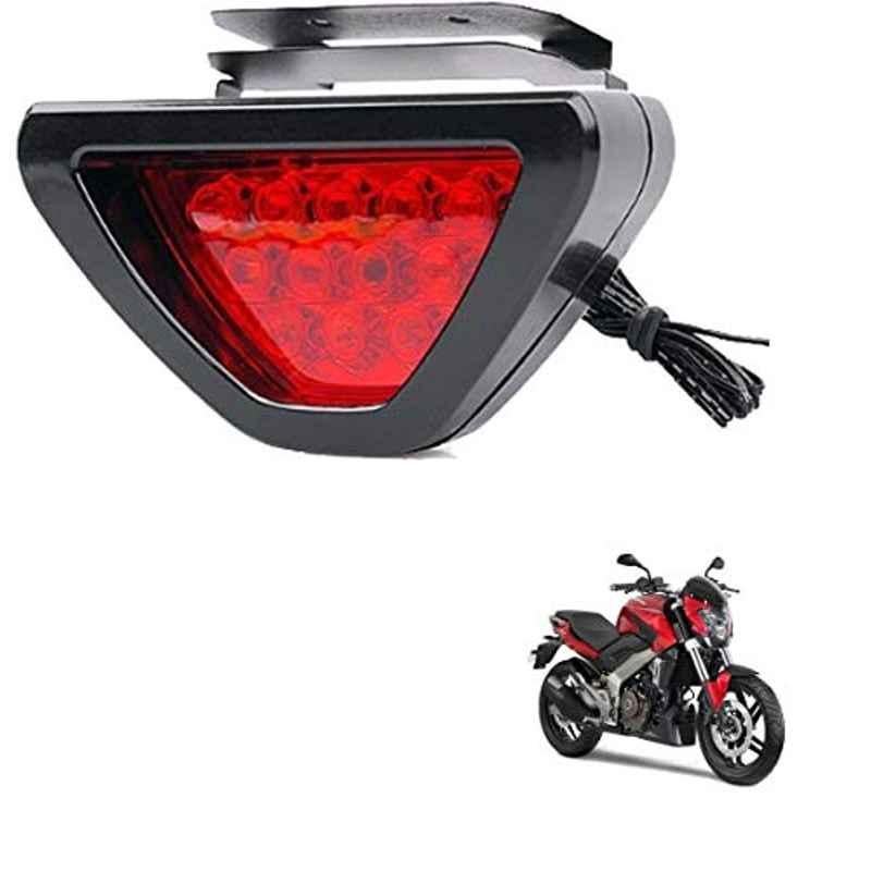 Kozdiko 12 LED Triangle Shape Bike Brake Light with Flash Mode for Bajaj Pulsar Vs 400, koz_94845