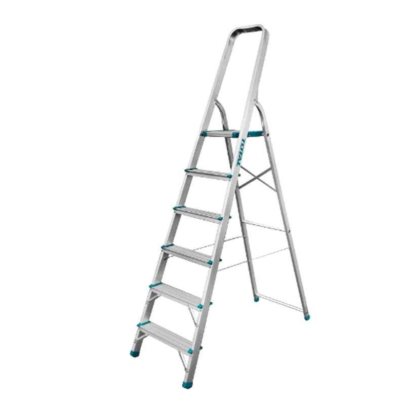 Total 6 Step 150kg Aluminium Household Ladder, THLAD06061
