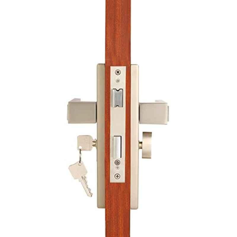 Voltizi 70mm â€ŽZinc â€ŽSatin Finish Mortise Door Lock Set for Main Door, CRZ018