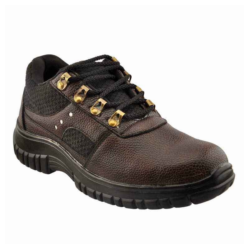 mBold 77 Steel Toe Brown Work Safety Shoes, Size: 10