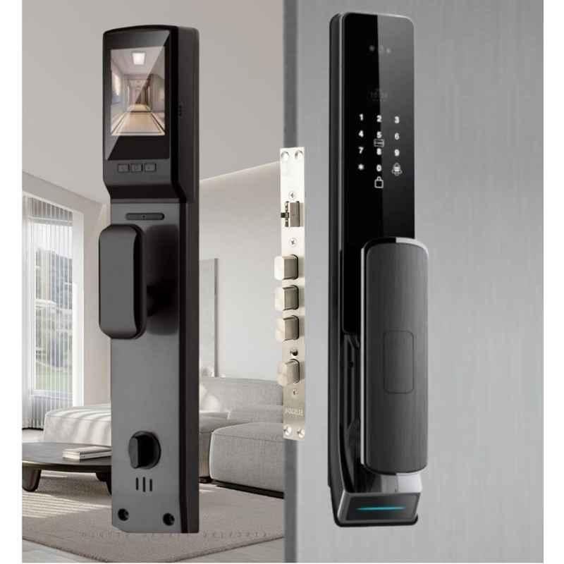 Golens X96 Alloy Steel Black Smart Automatic Digital Door Lock with 3D Face ID