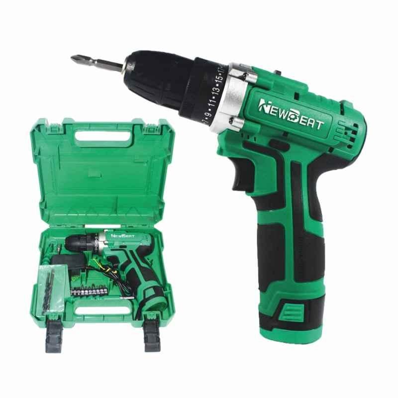 New Beat 10mm 1400rpm Cordless Drill Kit, I001557