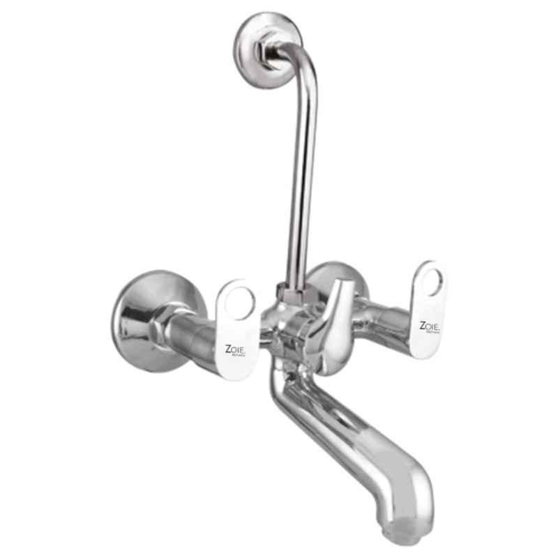 Zoie Orneo Brass Silver Chrome Finish 2 in 1 Wall Mixer, Z31020