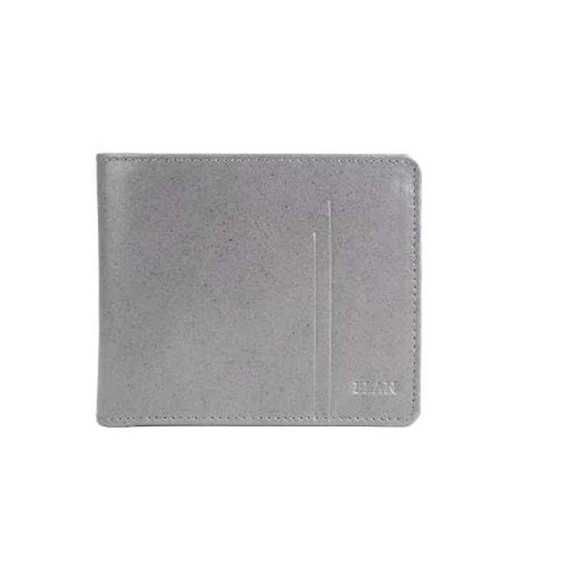 Elan Classic 8 Slot Grey Leather Bifold Card Wallet, ECW-9501-GR
