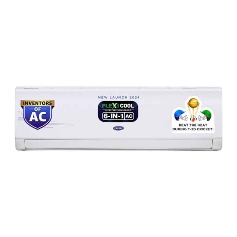 Carrier Ester Exi 2 Ton 5 Star White 6-in-1 Convertible AI Flexicool Inverter Split AC with Dual Filtration & Auto Cleanser, CAI24ES5R33F0