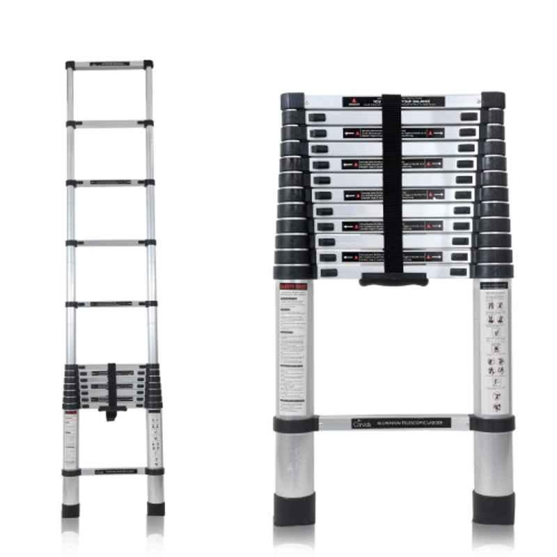 Corvids 13 Step 12.5ft Aluminium Foldable Telescopic Ladder, CALT-038