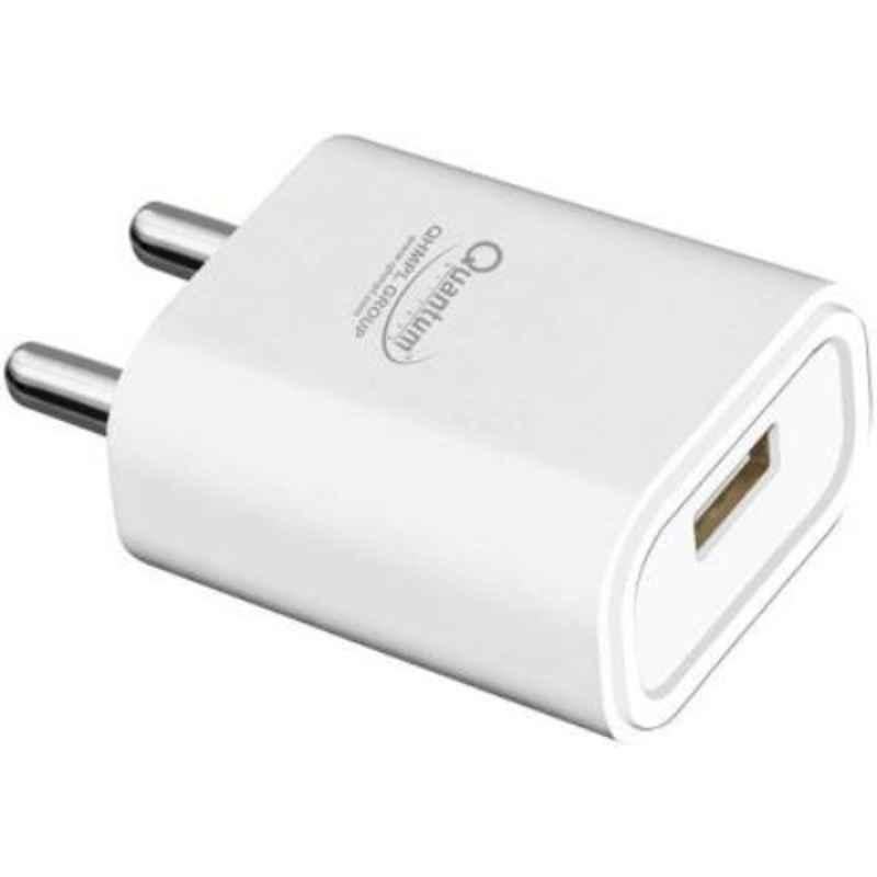 Quantum QHMPL 2000 White USB Mobile Charger with Micro USB Cable