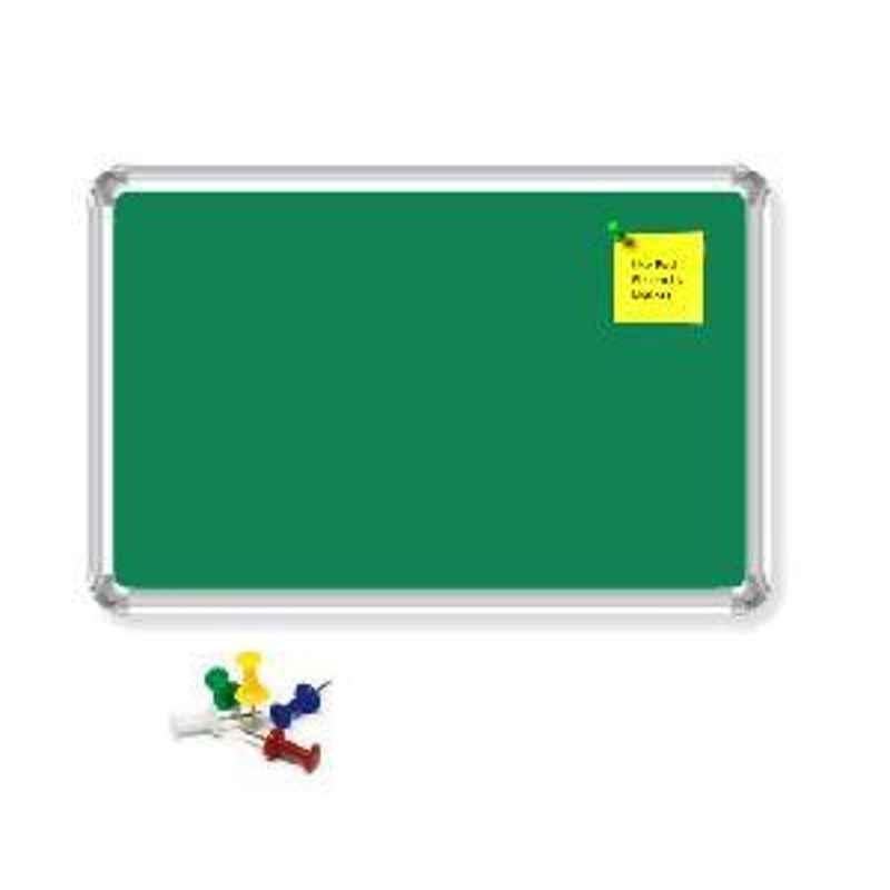 Nechams 2'x1' Felt Notice Board Premium Series Green FELTGreen21UF