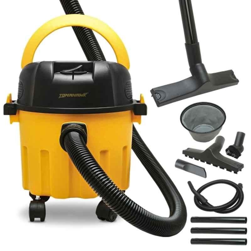 Tomahawk T4446 1200W 10 Litre Yellow Wet & Dry Vacuum Cleaner with Blower, 17kPa Suction & 5m Cord