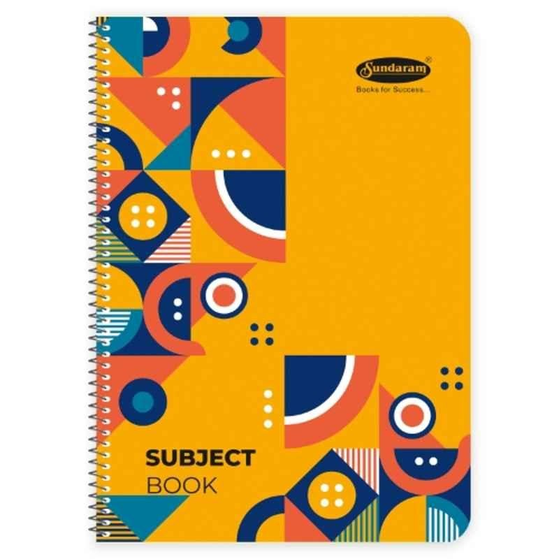 Sundaram 300 Pages 21x29.7cm Spiral Bound Six Subject A4 Notebook with Waterproof Poly Cover for School, Home & Office, SA-6 (Pack of 9)