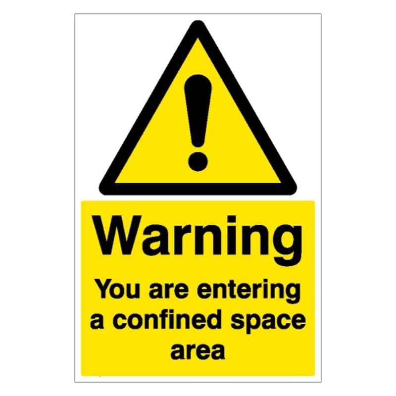 SUNSIGNS 400x600mm Vinyl & Acrylic Sandwich Warning you are Entering a Confined Space Area Signage, SN0042VNLM1HPIDAP