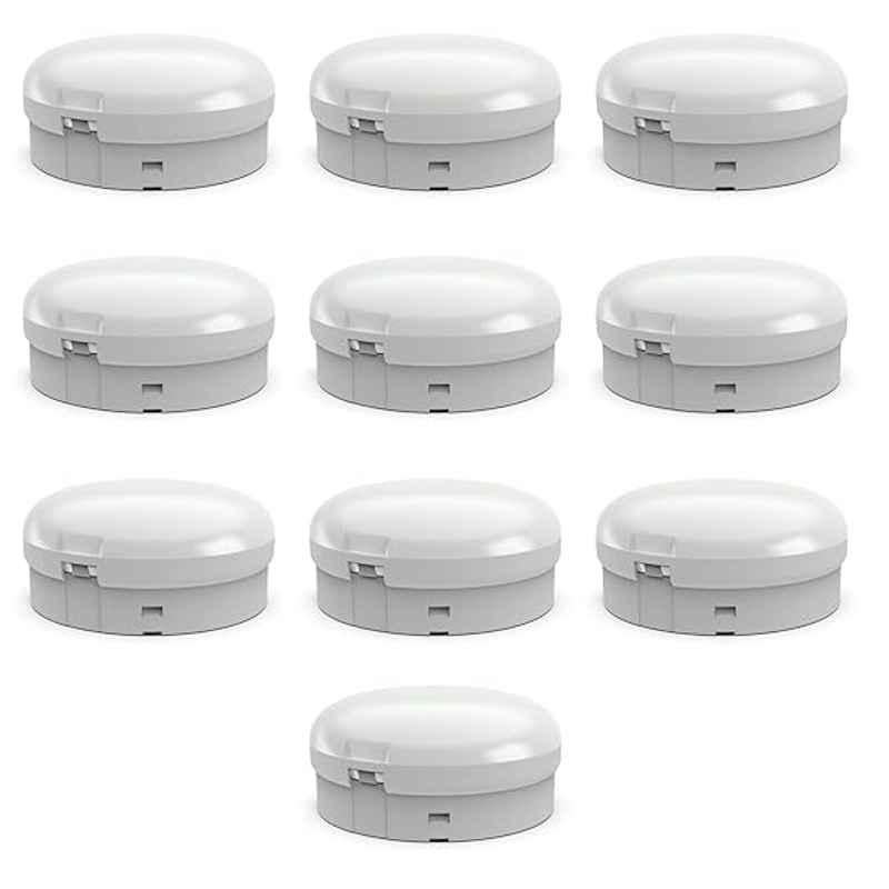 Fybros Impel 8W Polycarbonate Warm White Round LED Ceiling Surface Light, FLS5327J (Pack of 10)