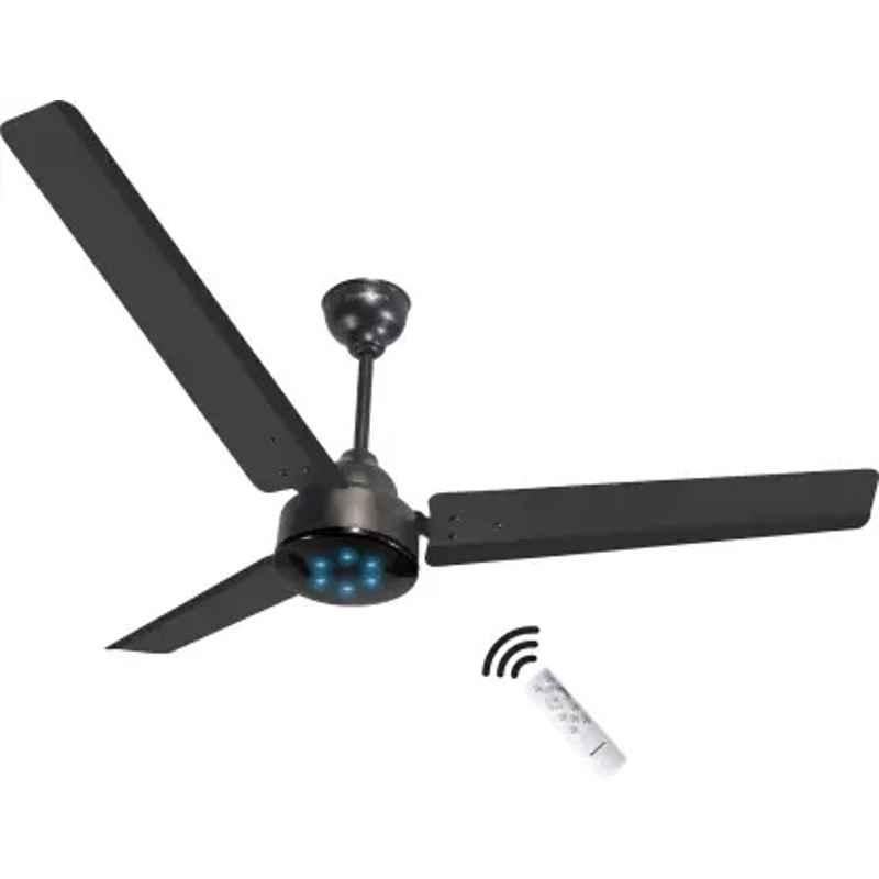 Maxotech Cresto Amez 28W Smoked Brown BLDC Motor 3 Blade Ceiling Fan with Remote, Sweep: 1200 mm (Pack of 2)
