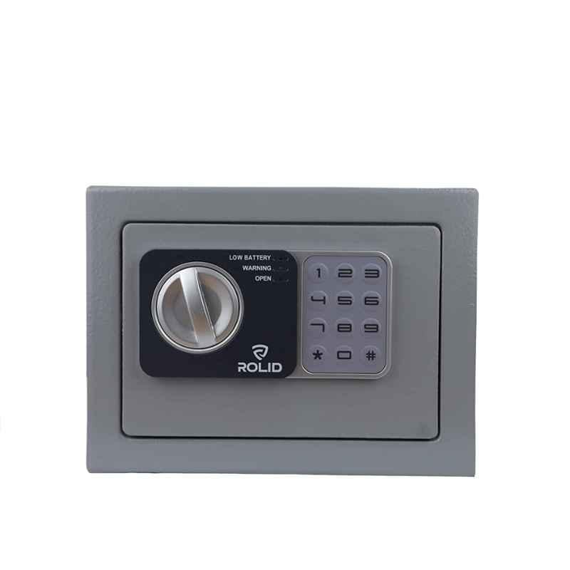 Rolid 6.51L Steel Single Walled Grey Digital Home Safe, EF001