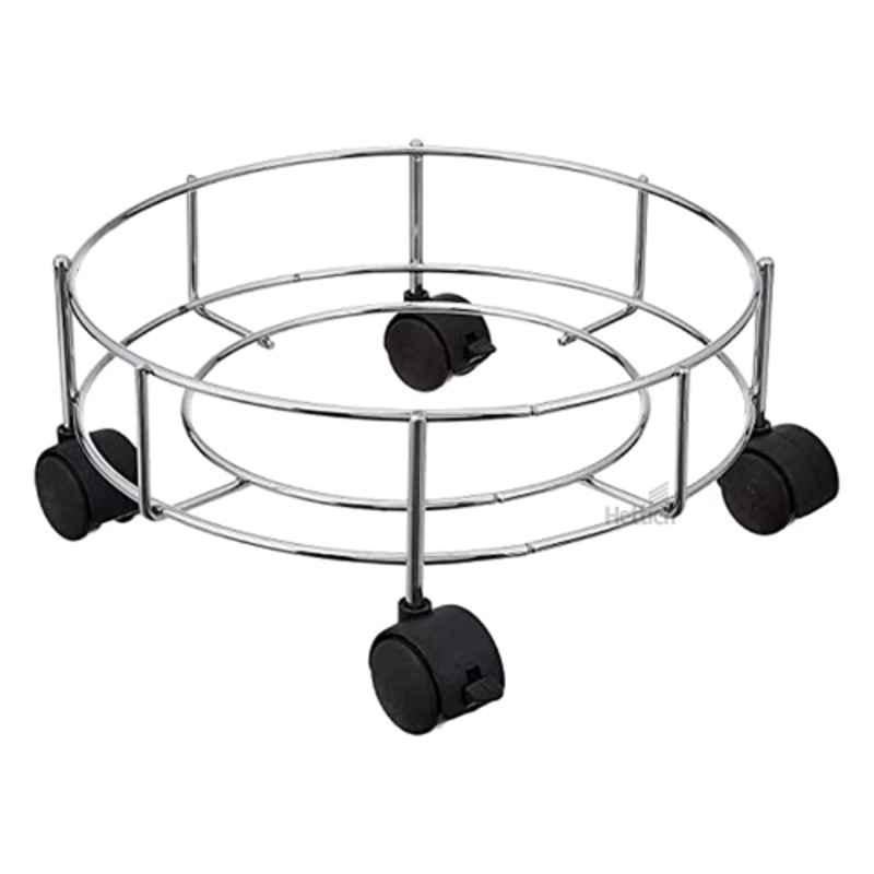 Hettich Stainless Steel Chrome Plated Finish Gas Cylinder Trolley with Wheels, 921044500