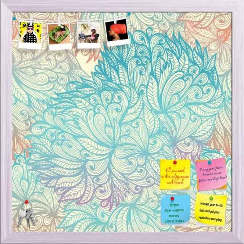 ArtzFolio 61x61x1cm White Printed Bulletin Notice Pin Soft Board, AZSAO24114341BLB_FR_L_04_WH