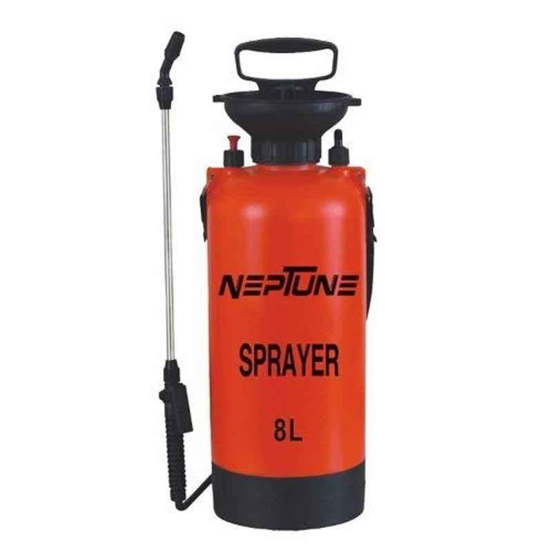 Neptune 8L Red Hand Operated Garden Pressure Sprayer