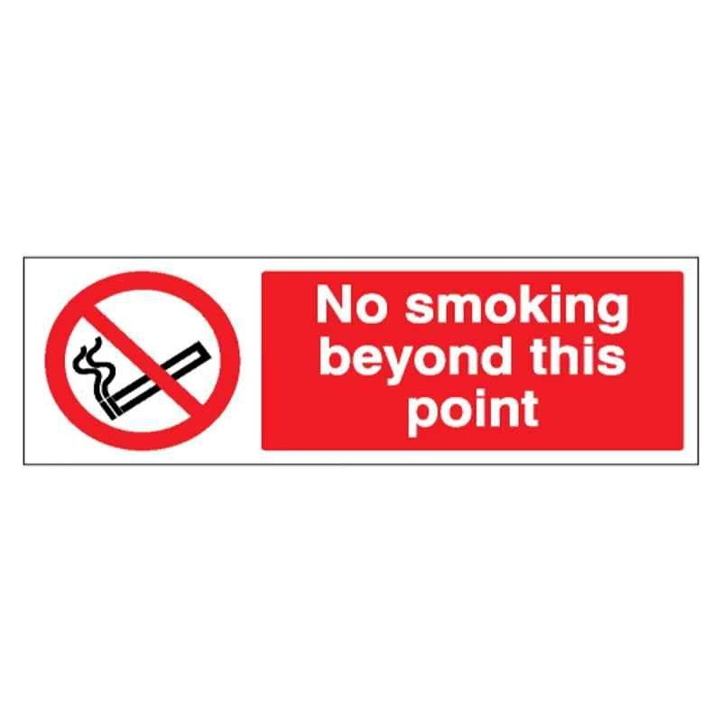 SUNSIGNS 300x400mm Vinyl & ACP Sheet No Smoking beyond this Point Signage, SS0214VNLM3HPIFAK