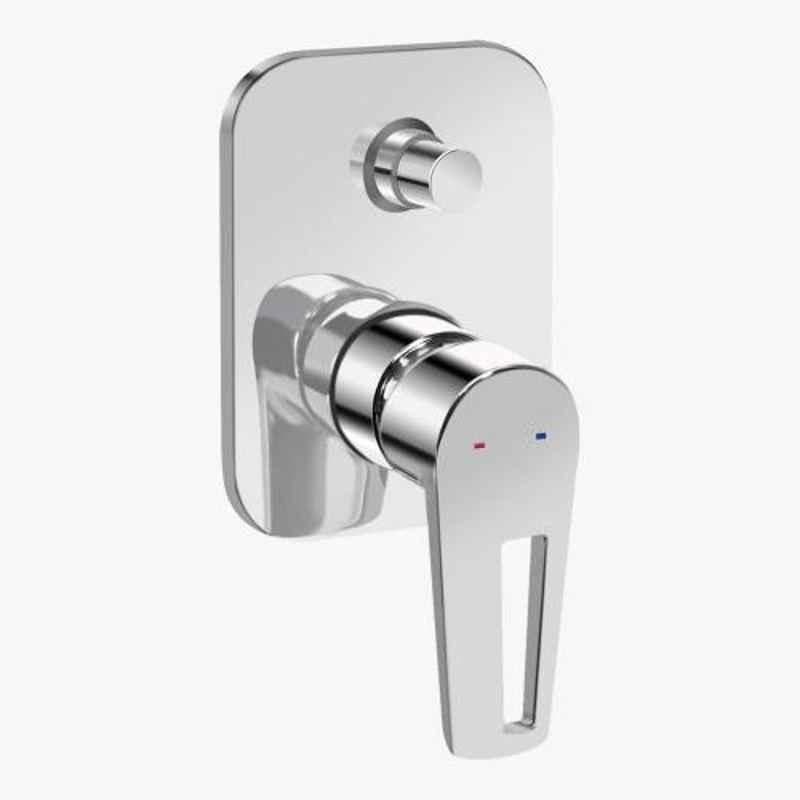 Kerovit Chime Silver Chrome Finish Single Lever 2 Inlet High Flow Diverter Trims, KB911037