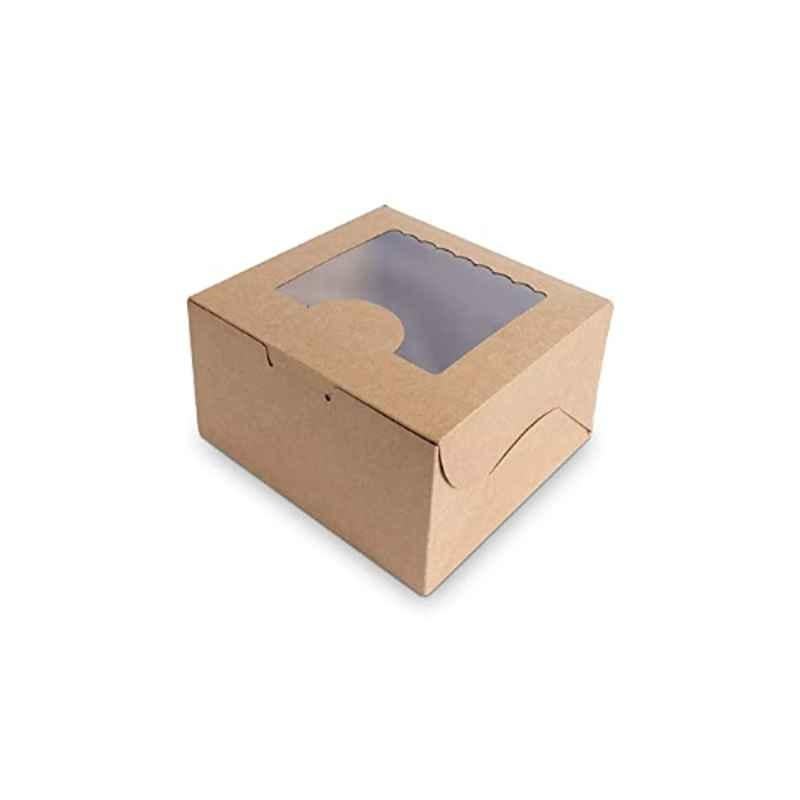 UDBHAV IDDIEN INC 7x7x4 inch 400 GSM Brown Kraft Paper Box, UI-103-25 (Pack of 25)