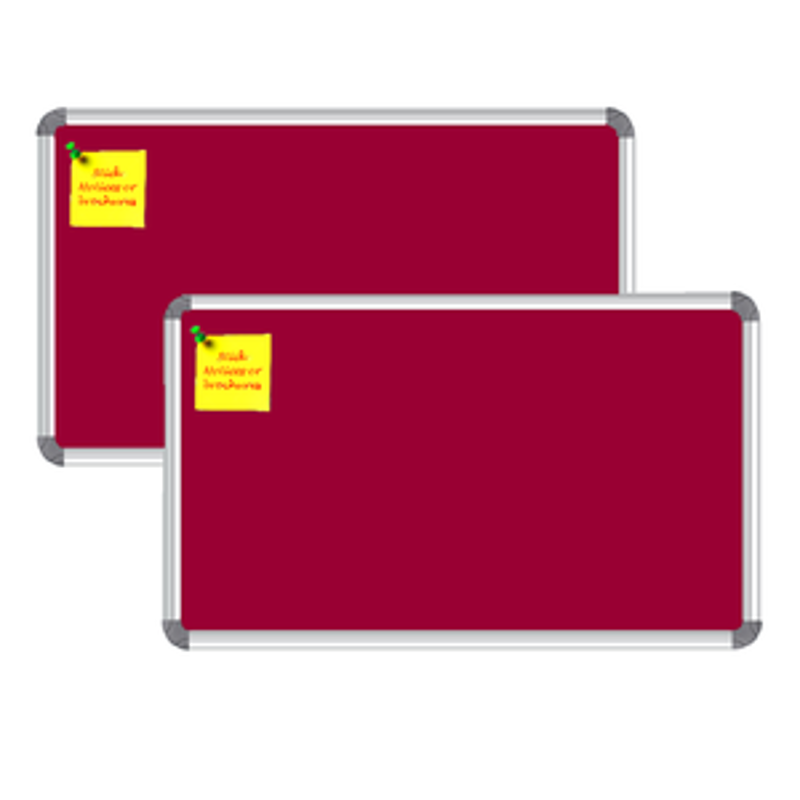 Nechams Notice Board Deluxe Combo Pack of 2 units Color Maroon NBMRN152UF2PK