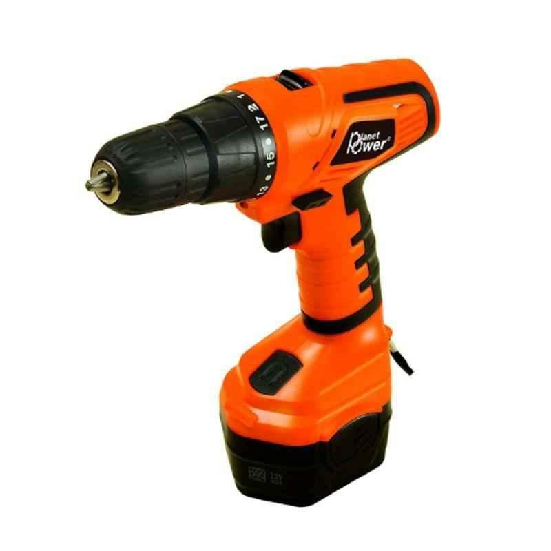 Planet Power 12VDC Orange Cordless Drill Driver, PCD12