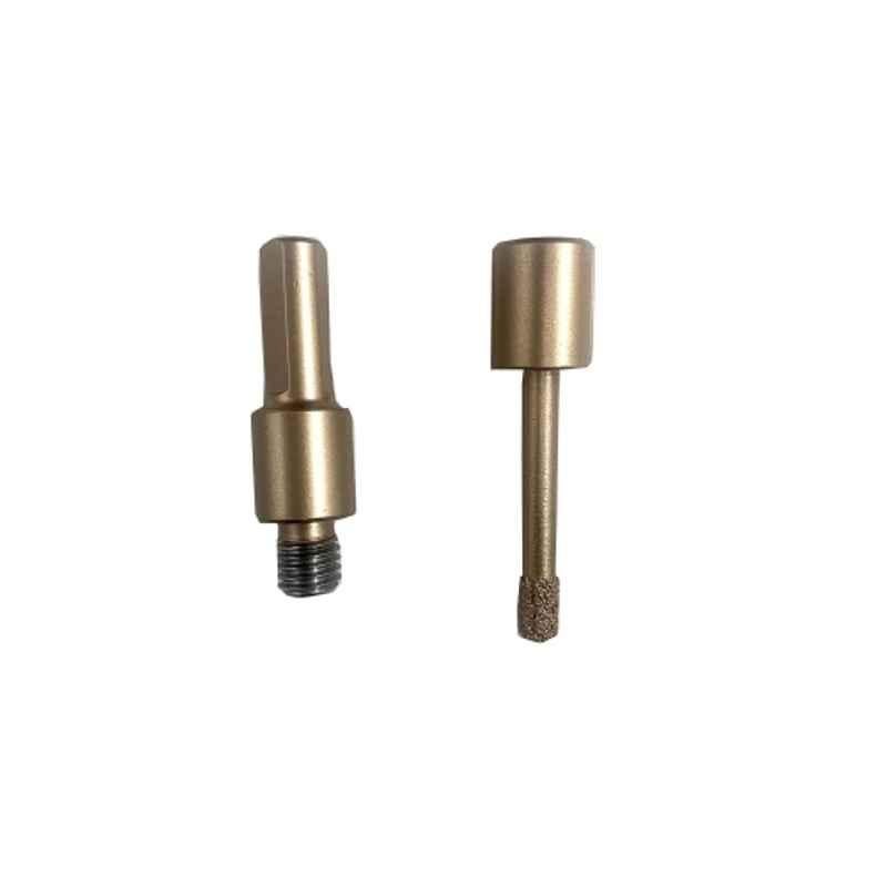 Jon Bhandari 1/4 inch 2-in-1 Vacuum Brazing Diamond Core Drill Bit with Adapter for Marble, Granite, Concrete, Tiles, Brick Walls & Other Stones, CB-1