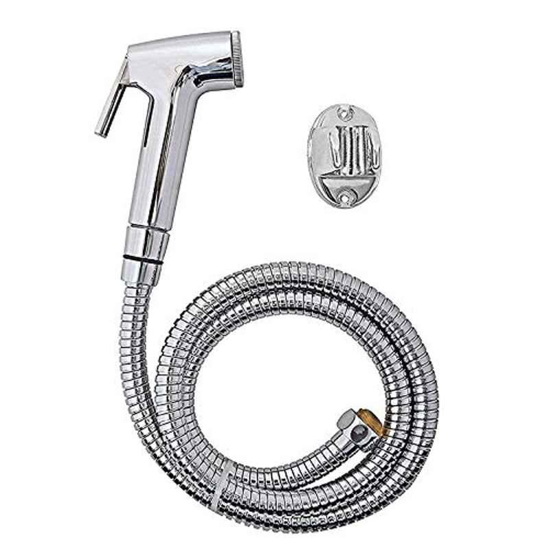 Logger Safari ABS Plastic Chrome Finish Health Faucet with Stainless Steel Tube & PVC Holder