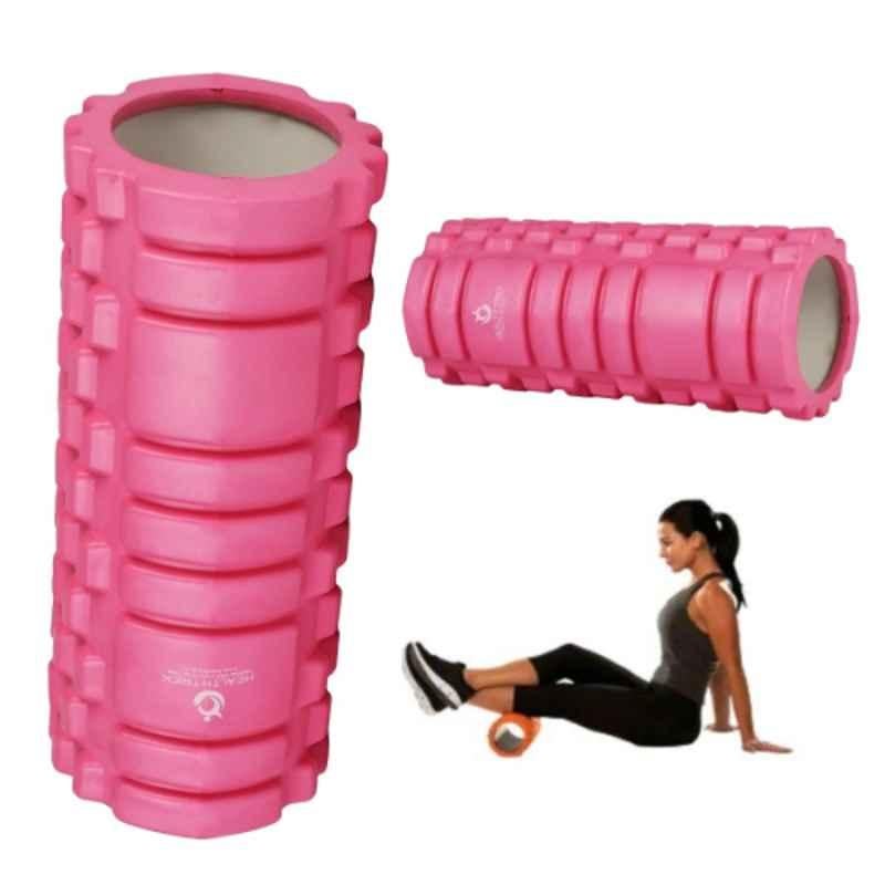 Healthtrek 33cm Pink Grid Foam Roller for Trigger Points