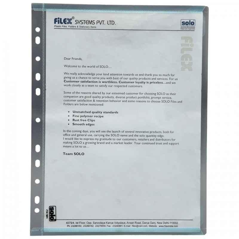 Solo A4 Assorted Side Loading Document File Bag with Velcro Closure, CH 201 (Pack of 50)