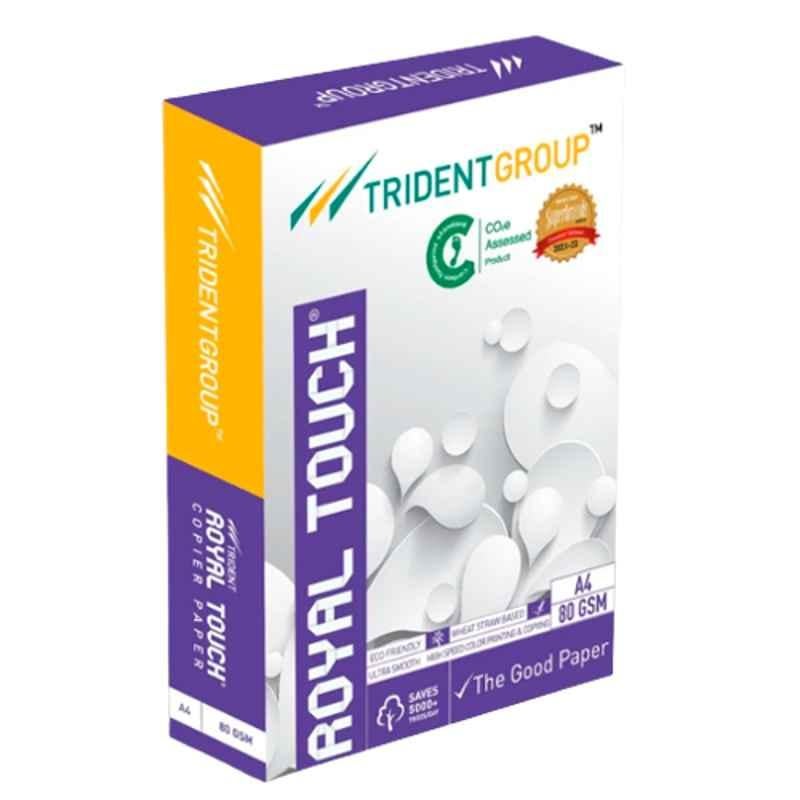 Trident Royal Touch A4 80 GSM 500 Sheets White Copier Paper (Pack of 5)