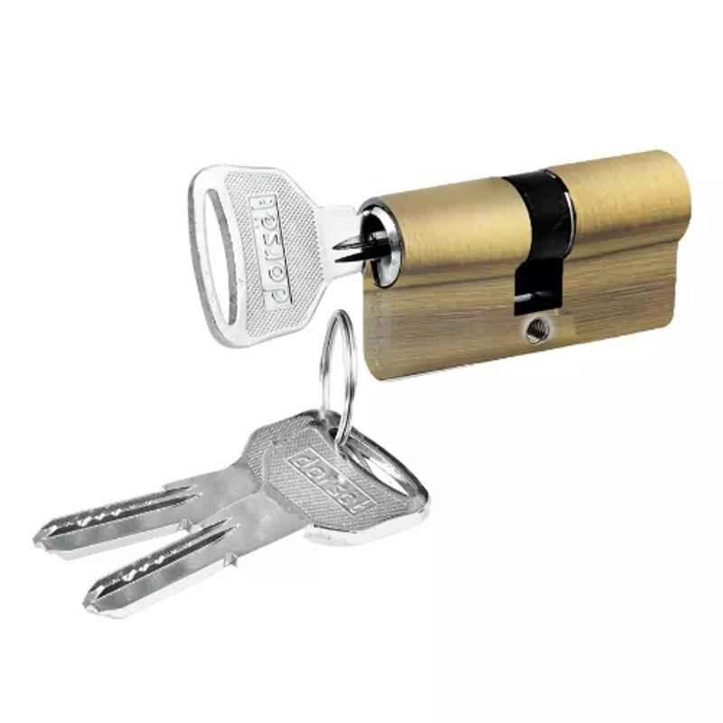 Dorset CL 506 PT 70mm Stainless Steel Antique Brass Finish Euro Profile Pin Cylinder Lock (Pack of 2)