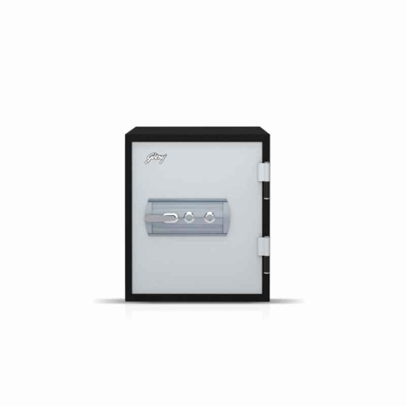Godrej Safire 20 Liters Fire Resistant Key Lock Manual Safe Locker with Double Wall & Internal Shelves (Tijori)