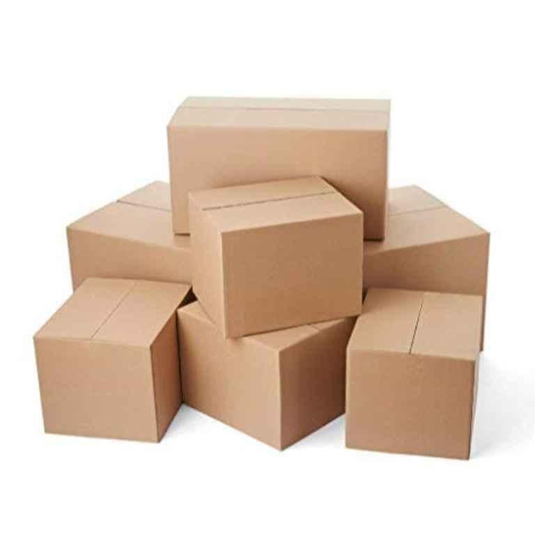 ABS 13x6x6 inch 3 Ply Paper Brown Rectangular Corrugated Box, ABS046 (Pack of 50)