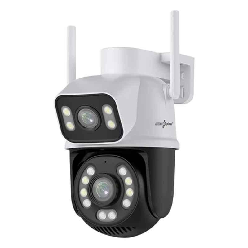 Active Pixel 3+3MP Dual Lens Outdoor Smart Wi-Fi Camera with Double Side View, Rotating Pan & Tilt & Alexa Supported