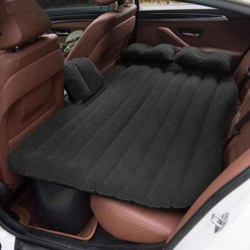AllExtreme EXUCMB1 Multifunctional Car Back Seat Black Inflatable Travel Air Inflation Mattress Bed