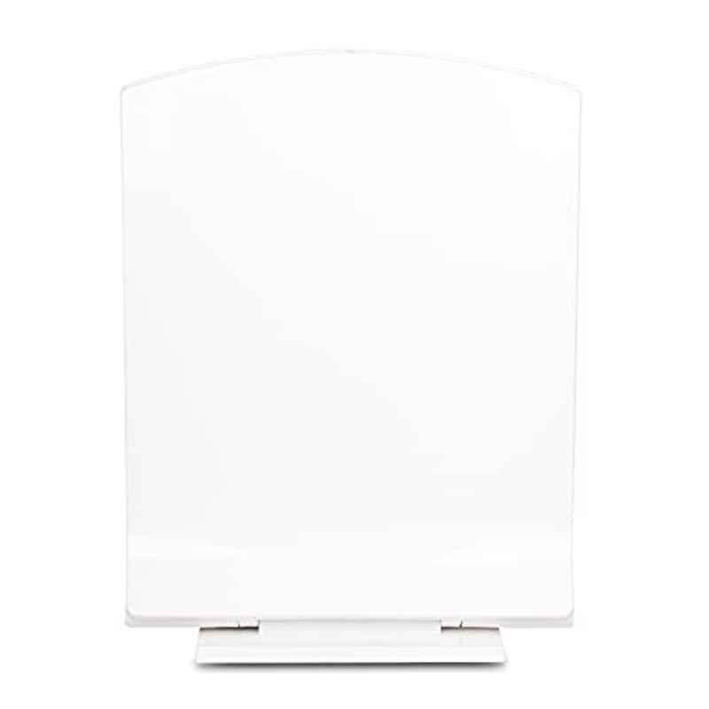 Elegant Casa 44x35cm White Round Sleek Soft-Closing PP Toilet Seat Cover for Commode, A9