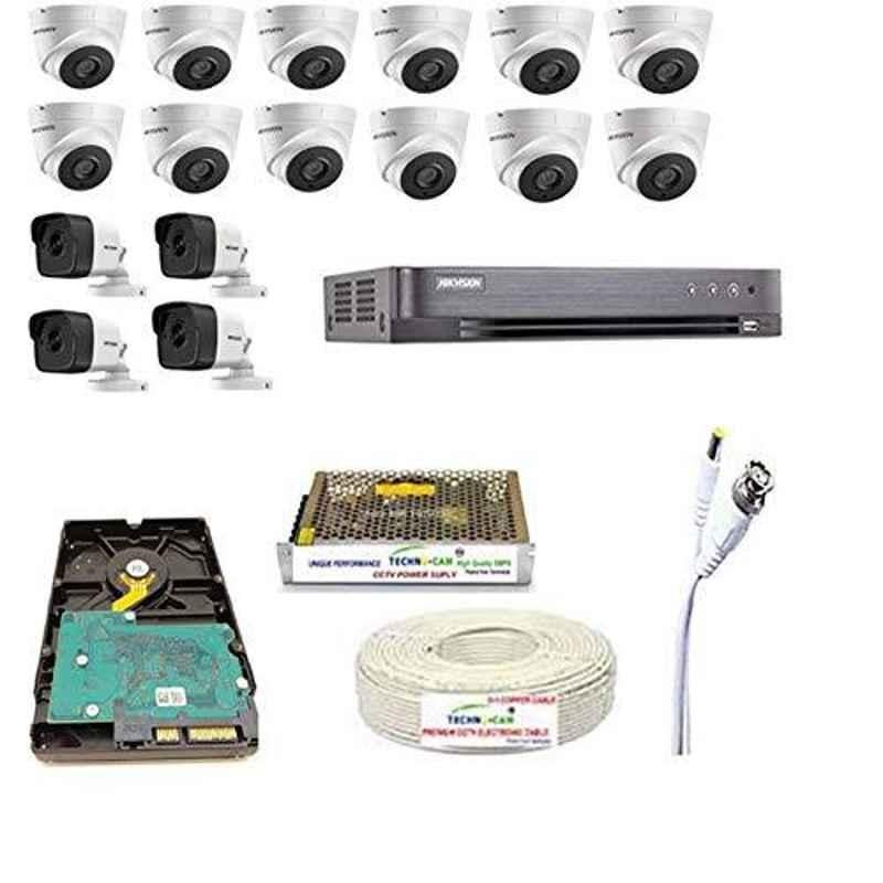Hikvision 5MP 12 Pcs Dome & 4 Pcs Bullet Camera with 16 Channel DVR Kit