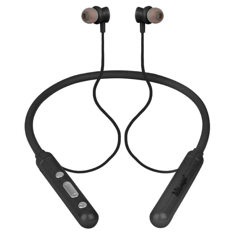 Hitage Josh Black Bluetooth Neckband Earphone with 45hr Play Time, NBT-728