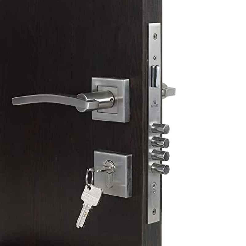 Homexpert Rose Ivy-R-BSK 60mm Stainless Steel Silver Both Side Key Mortise Door Lock Set